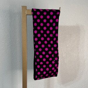 Smash Dandy Pink Polka Dot Running Headband w/ Zipper Pockets